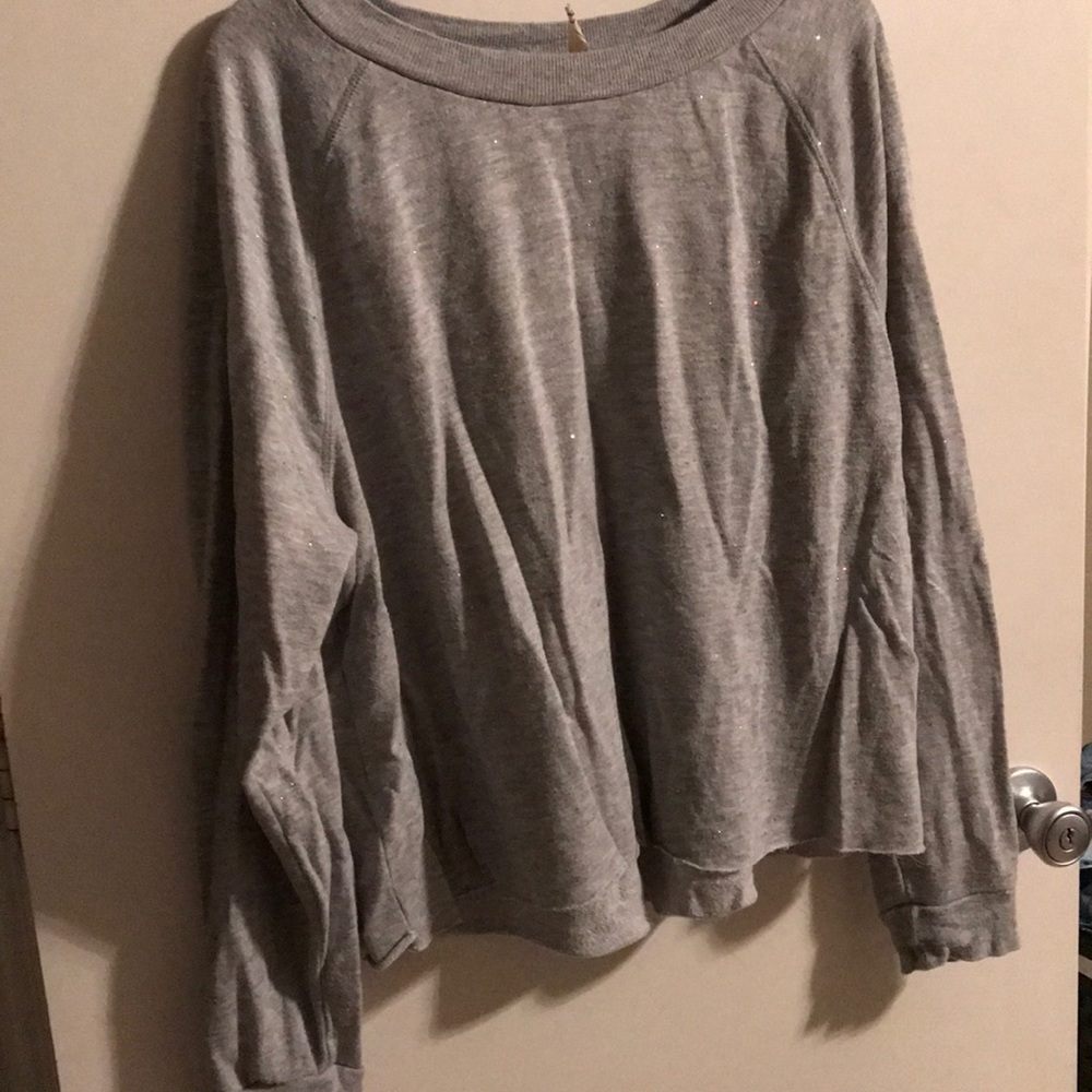 Sparkly cut hem sweatshirt